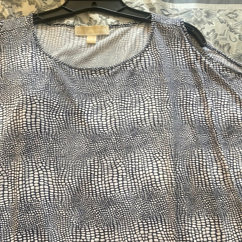 Blue and white Michael Kors dress top